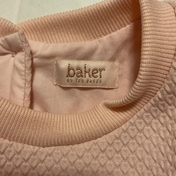 Ted Baker Baby Pink Dress Short Ruffle Sleeves - Picture 10 of 13